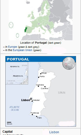 portugal map